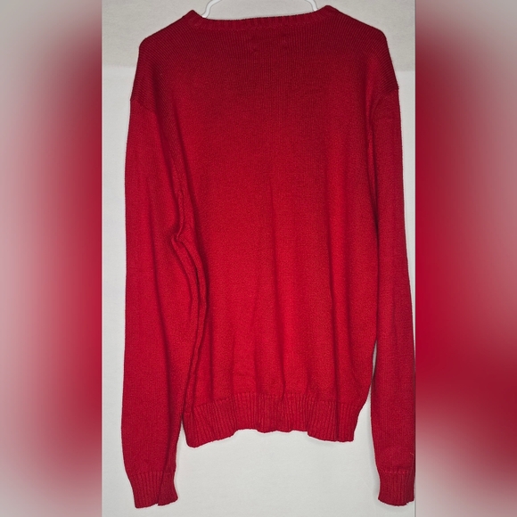 Polo Ralph Lauren Knit Sweater Red 100% Cotton Crewneck - Men’s Size XL - Picture 3 of 7